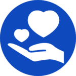 heart over hand clipart